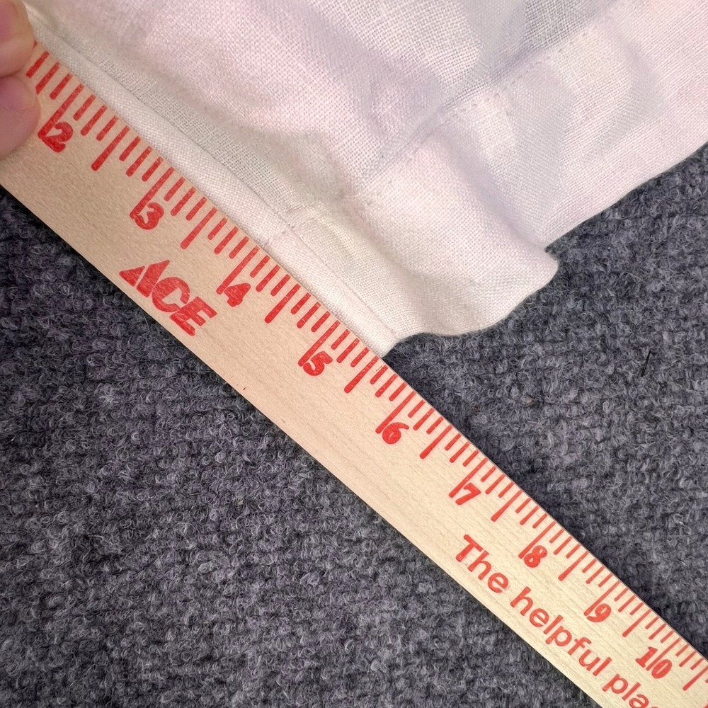 Lauren Ralph Lauren White 100% Linen Paperbag Waist Belted Shorts Women's 0 - Picture 8 of 8